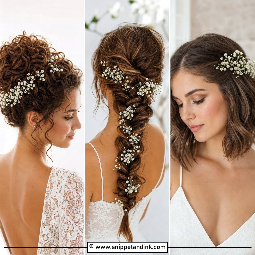 15 Wedding Hair with Baby Breath Ideas for Soft Romance
