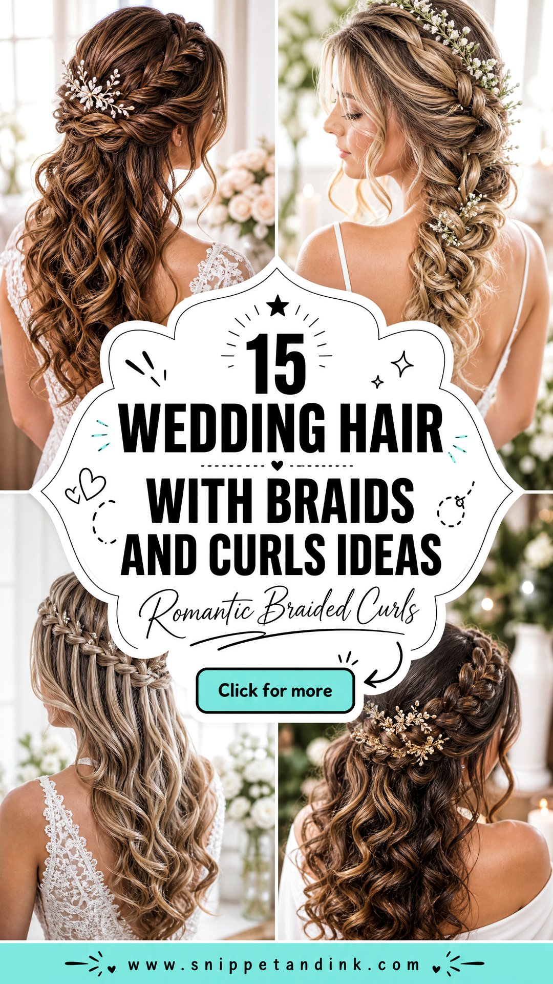 15 Wedding Hair with Braids and Curls Romantic Looks - 15 Wedding Hair with Braids and Curls: Romantic Looks