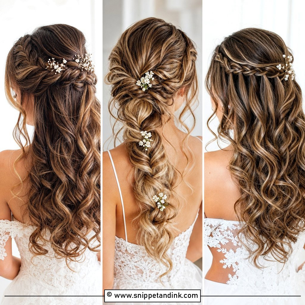 15 Wedding Hair with Braids and Curls Romantic Looks