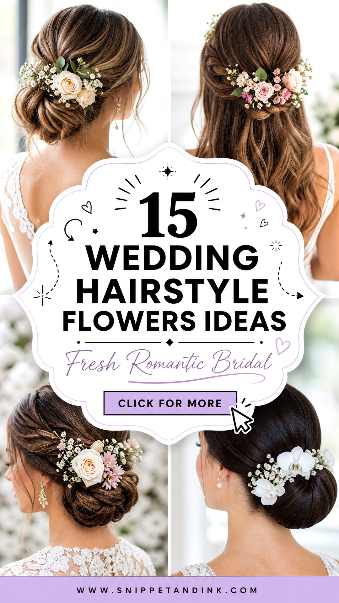 15 Wedding Hairstyle Flowers Fresh Romantic Bridal Ideas - 15 Wedding Hairstyle Flowers: Fresh Romantic Bridal Ideas