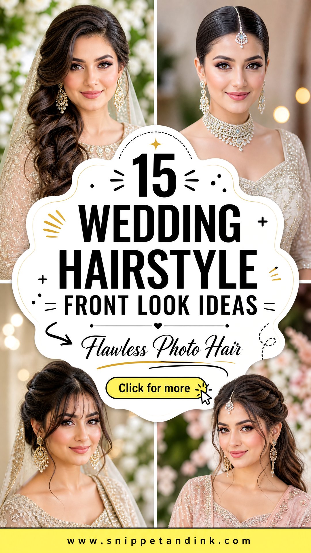15 Wedding Hairstyle Front Look Ideas for Flawless Photos - 15 Wedding Hairstyle Front Look Ideas for Flawless Photos