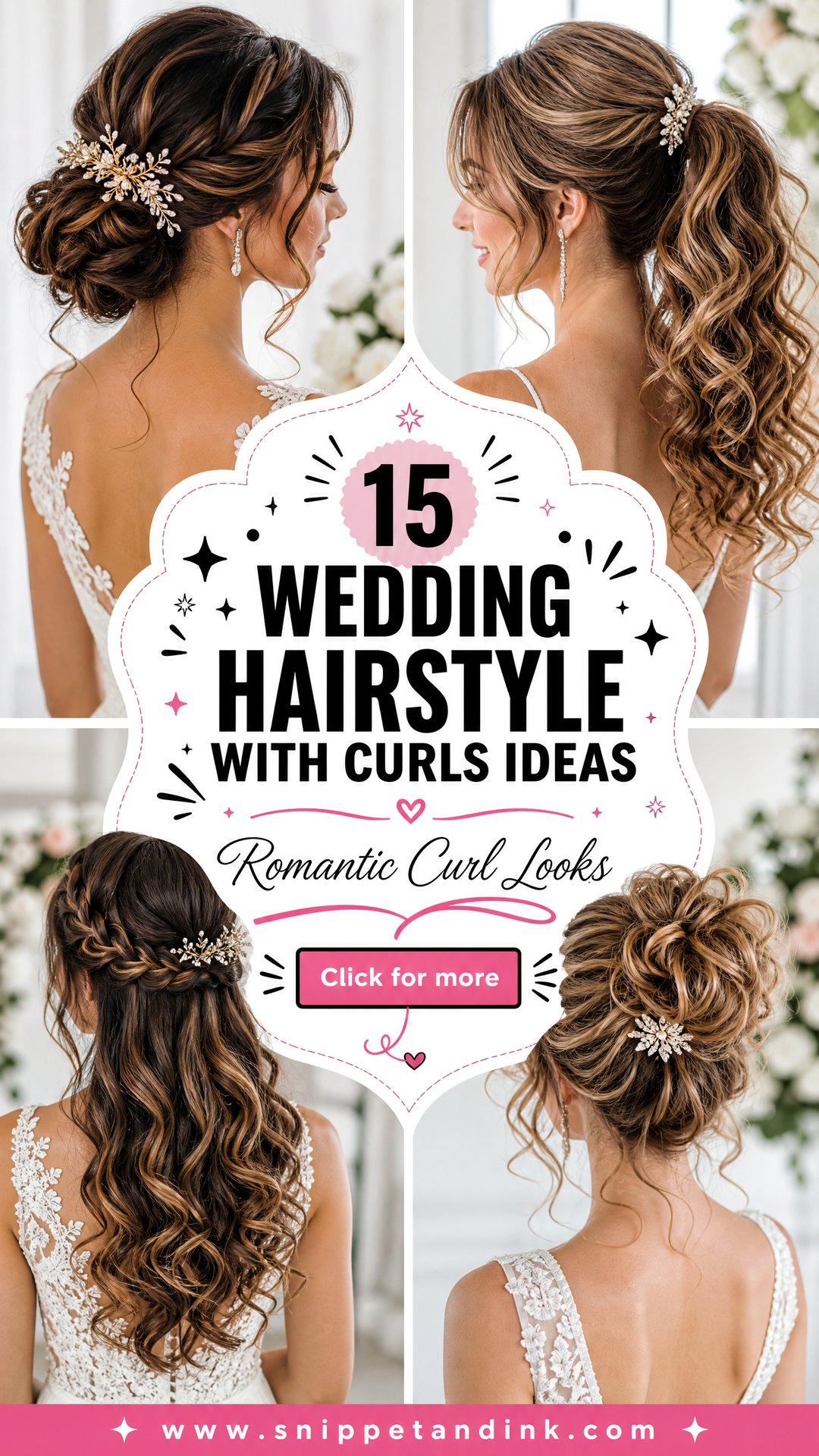 15 Wedding Hairstyle with Curls Romantic Bridal Looks - 15 Wedding Hairstyle with Curls: Romantic Bridal Looks