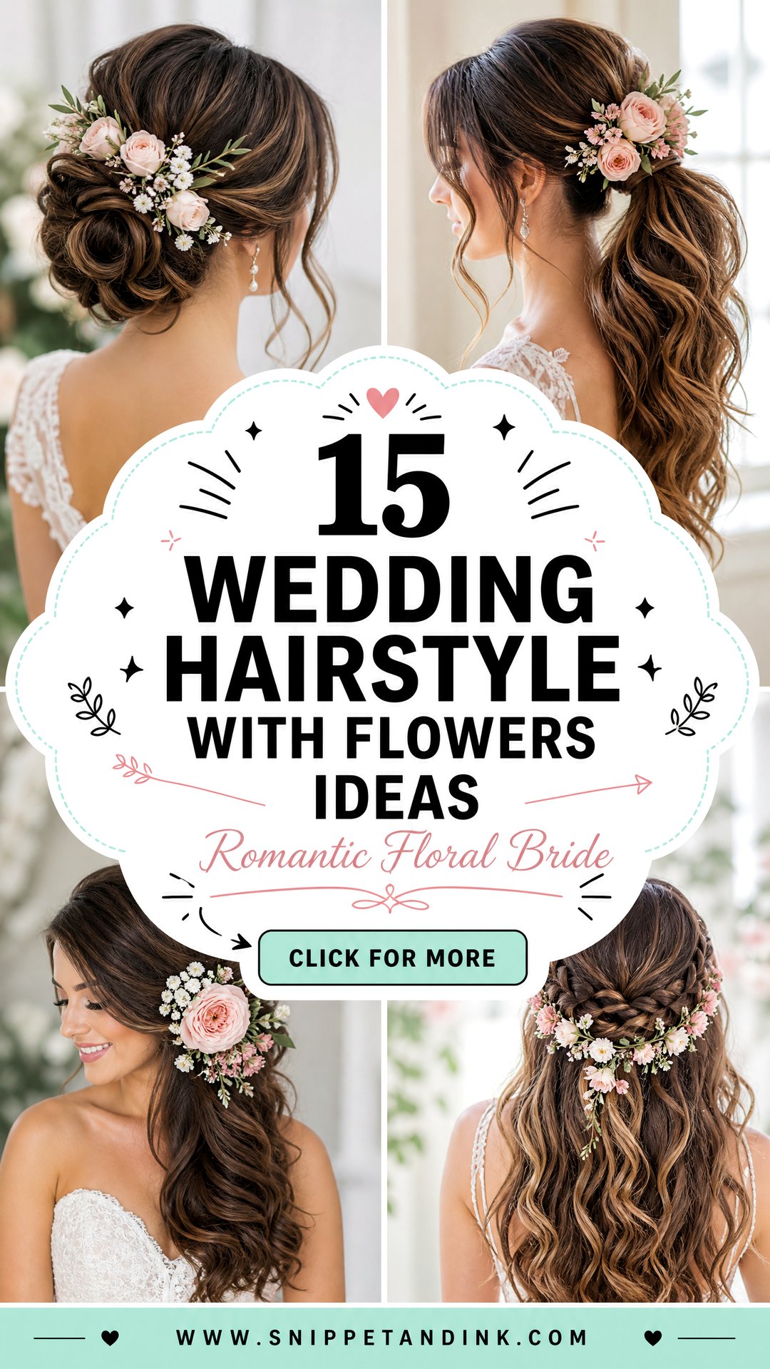 15 Wedding Hairstyle with Flowers for Romantic Brides - 15 Wedding Hairstyle with Flowers for Romantic Brides