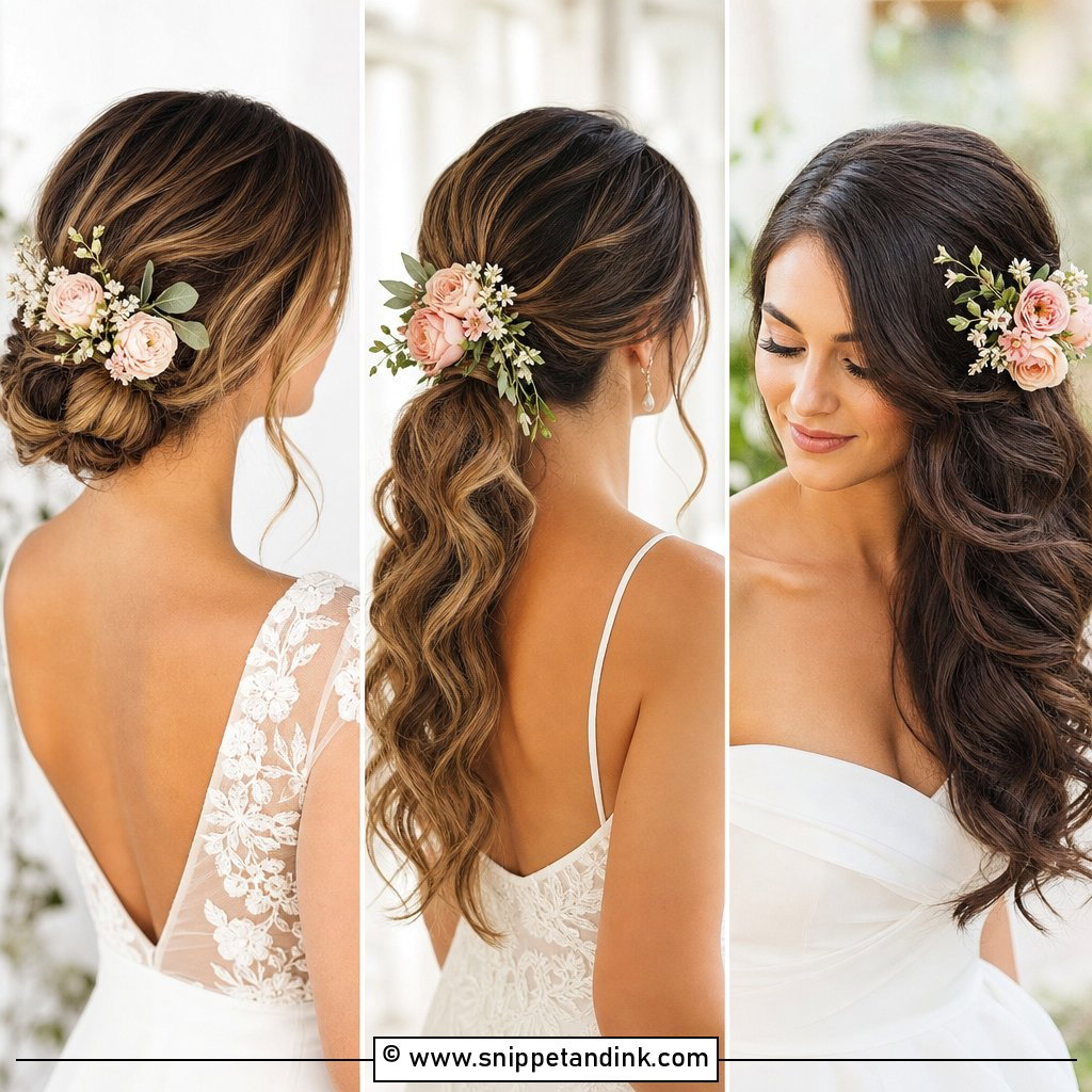 15 Wedding Hairstyle with Flowers for Romantic Brides