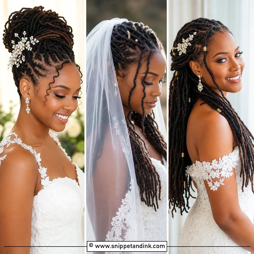 15 Wedding Hairstyles Black Women Locs Elegant Bridal Ideas