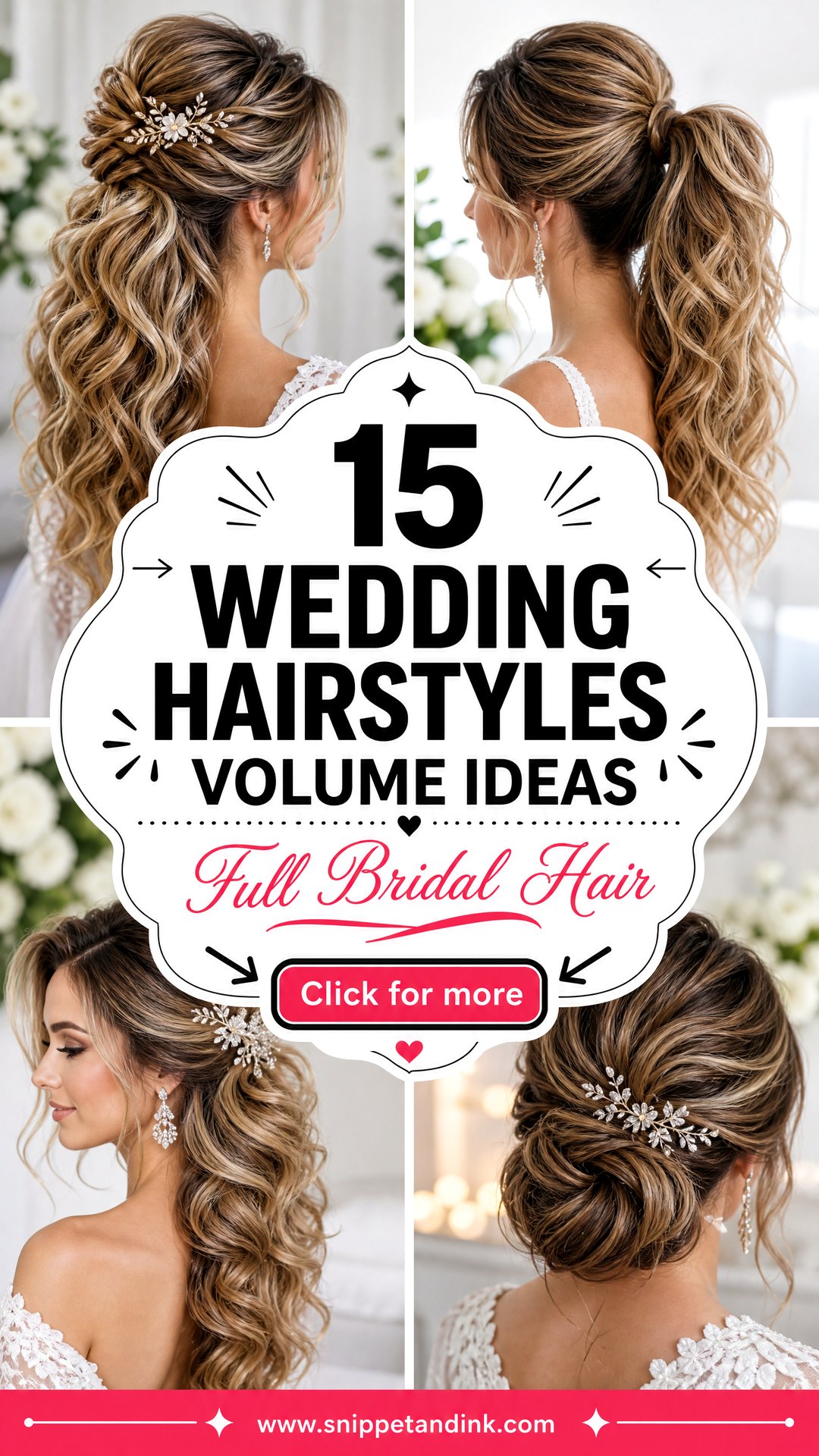 15 Wedding Hairstyles Volume Ideas for Full Bridal Hair - 15 Wedding Hairstyles Volume Ideas for Full Bridal Hair