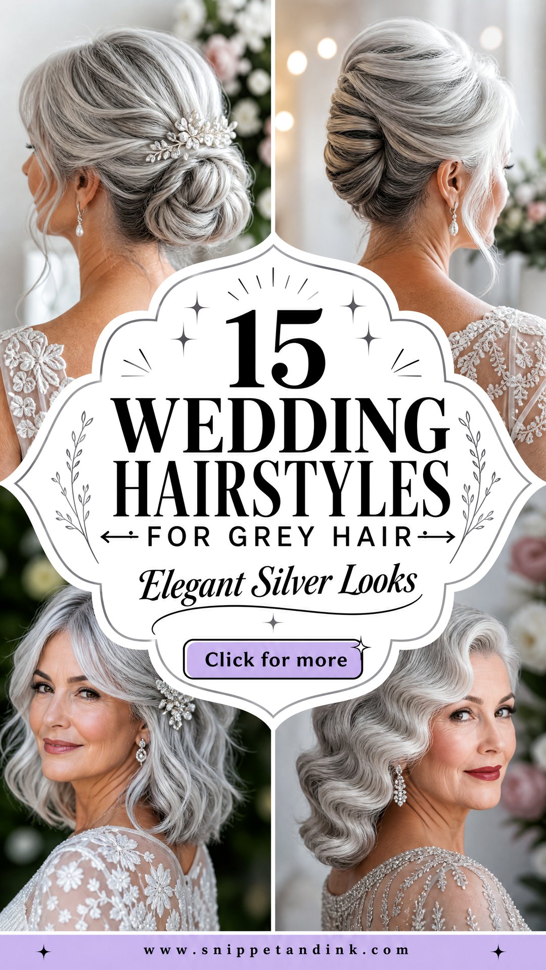 15 Wedding Hairstyles for Grey Hair Elegant Silver Looks - 15 Wedding Hairstyles for Grey Hair: Elegant Silver Looks