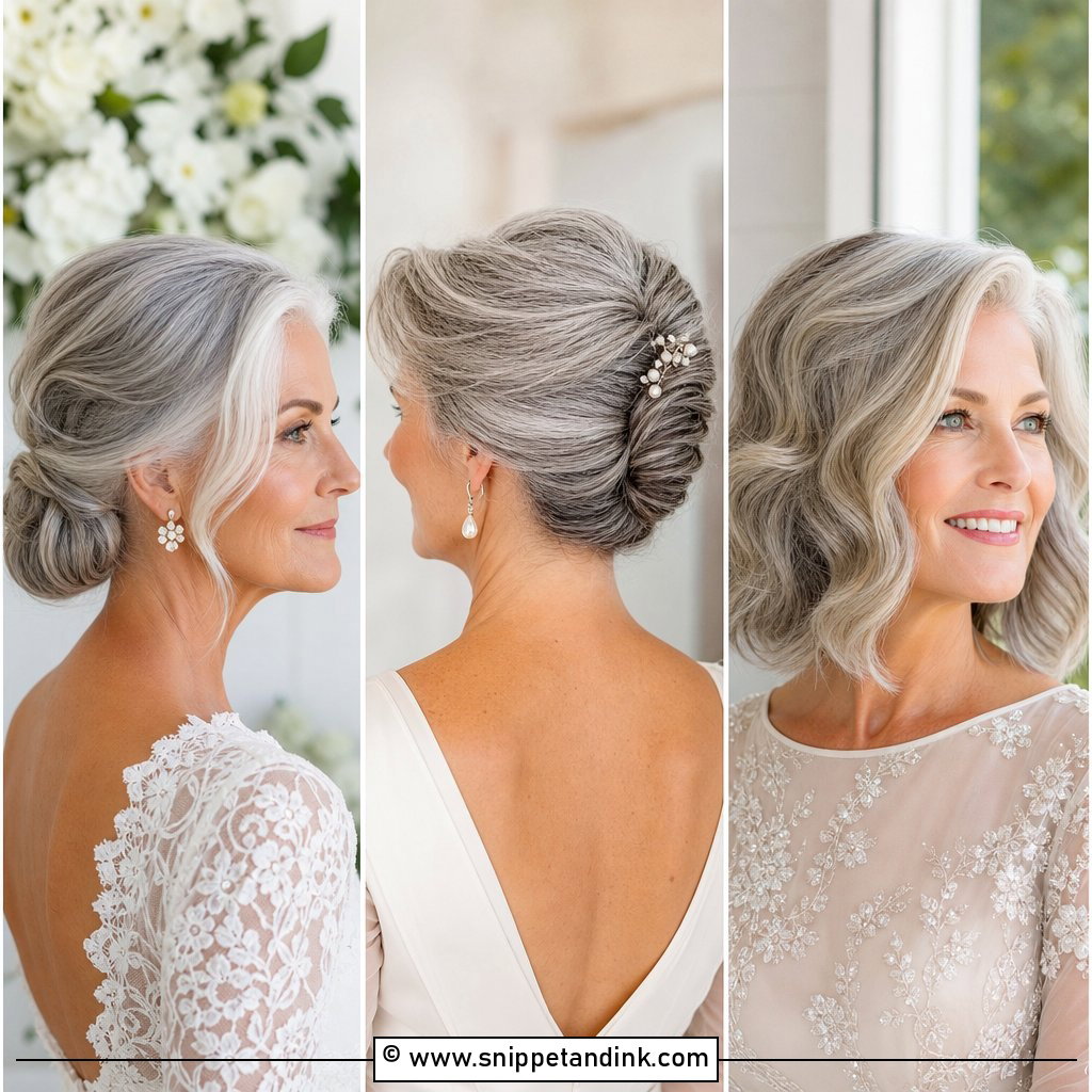 15 Wedding Hairstyles for Grey Hair Elegant Silver Looks