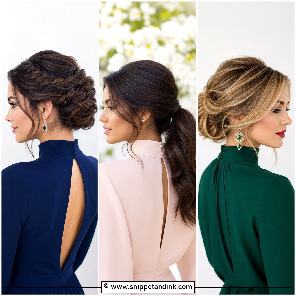 15 Wedding Hairstyles for High Neck Dresses Elegant Updos