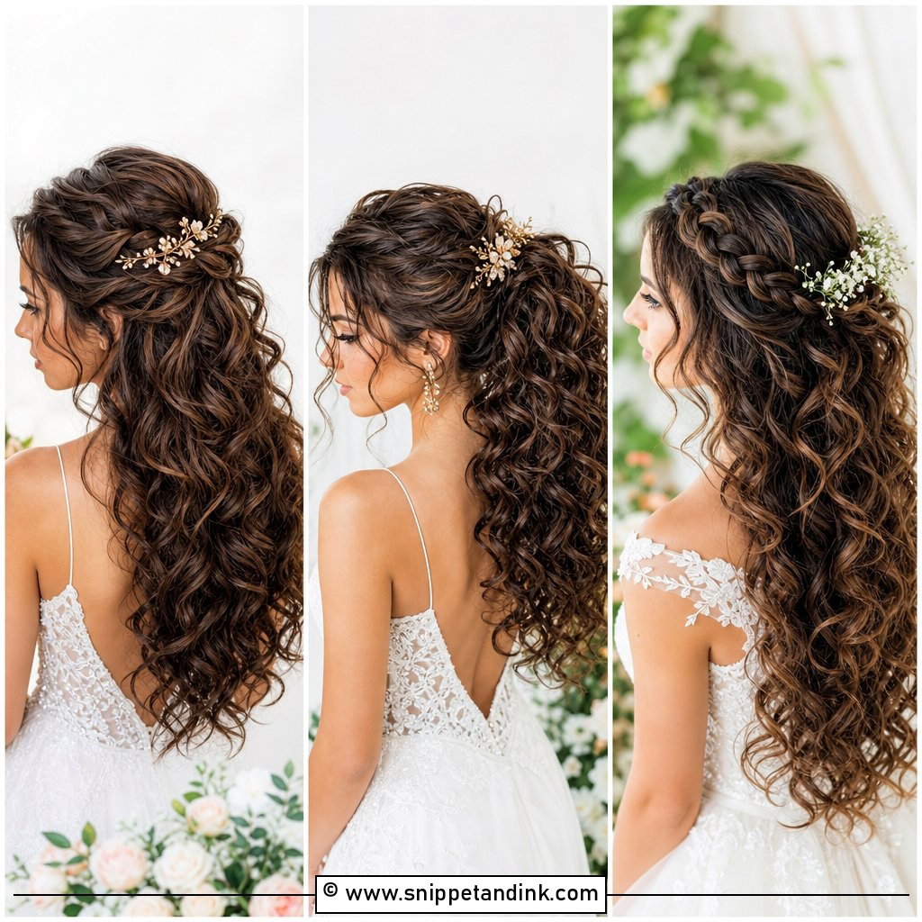 15 Wedding Hairstyles for Long Curly Hair Dreamy Bridal Looks
