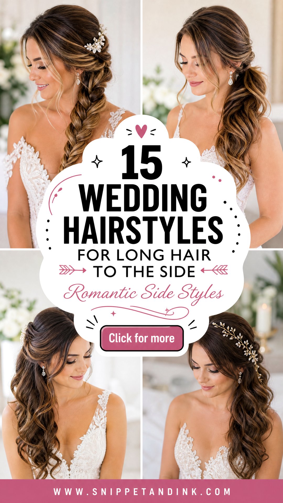 15 Wedding Hairstyles for Long Hair to the Side Romantic Looks - 15 Wedding Hairstyles for Long Hair to the Side: Romantic Looks