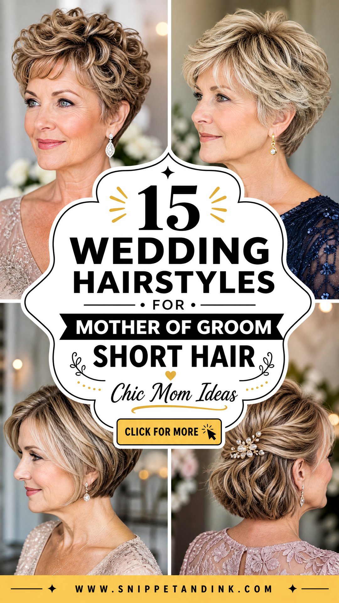 15 Wedding Hairstyles for Mother of Groom Short Hair Chic Ideas - 15 Wedding Hairstyles for Mother of Groom Short Hair: Chic Ideas