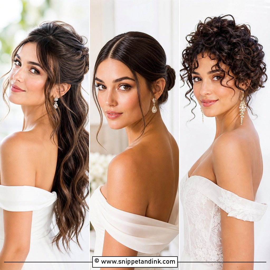 15 Wedding Hairstyles for Off Shoulder Dress Romantic Looks