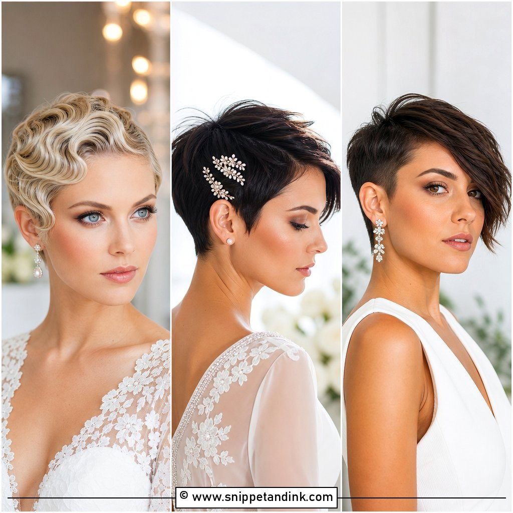 15 Wedding Hairstyles for Pixie Haircut Brides With Chic Style