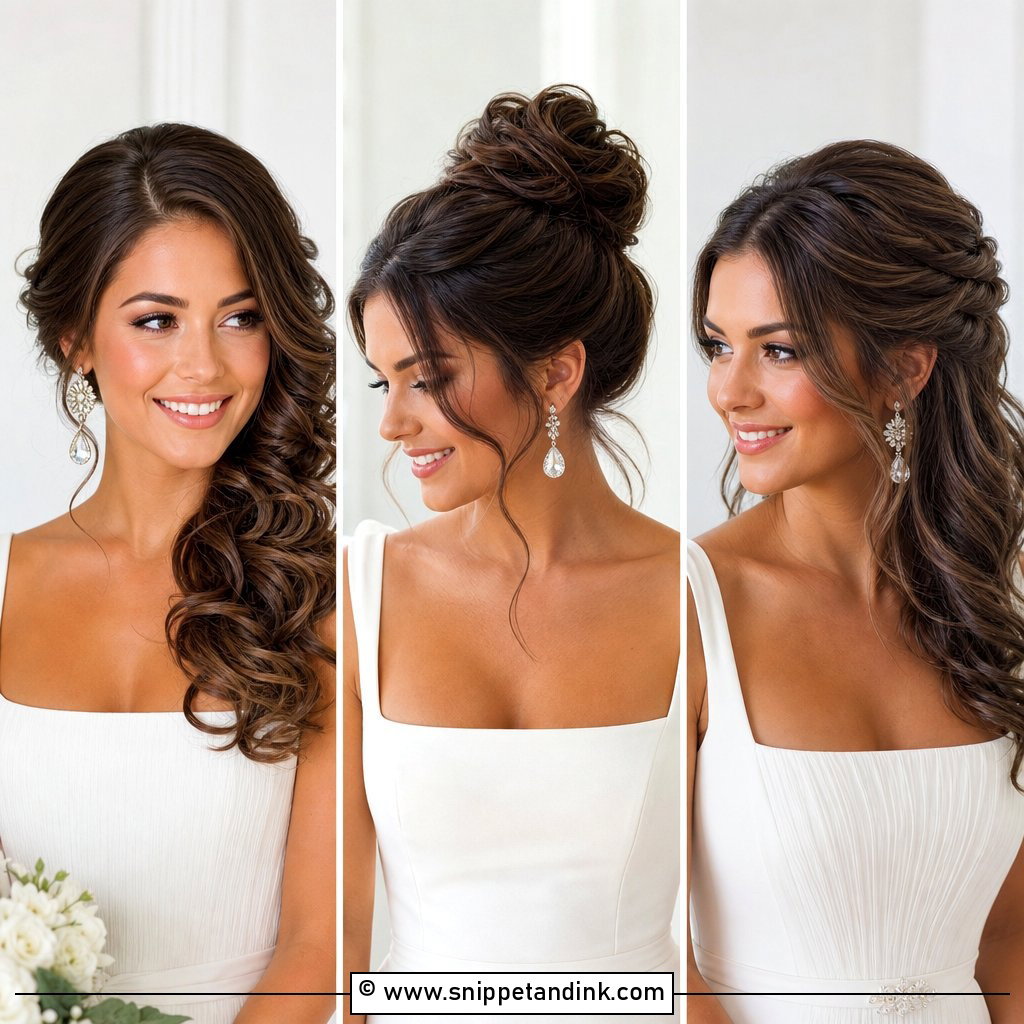 15 Wedding Hairstyles for Square Neckline Dresses to Shine