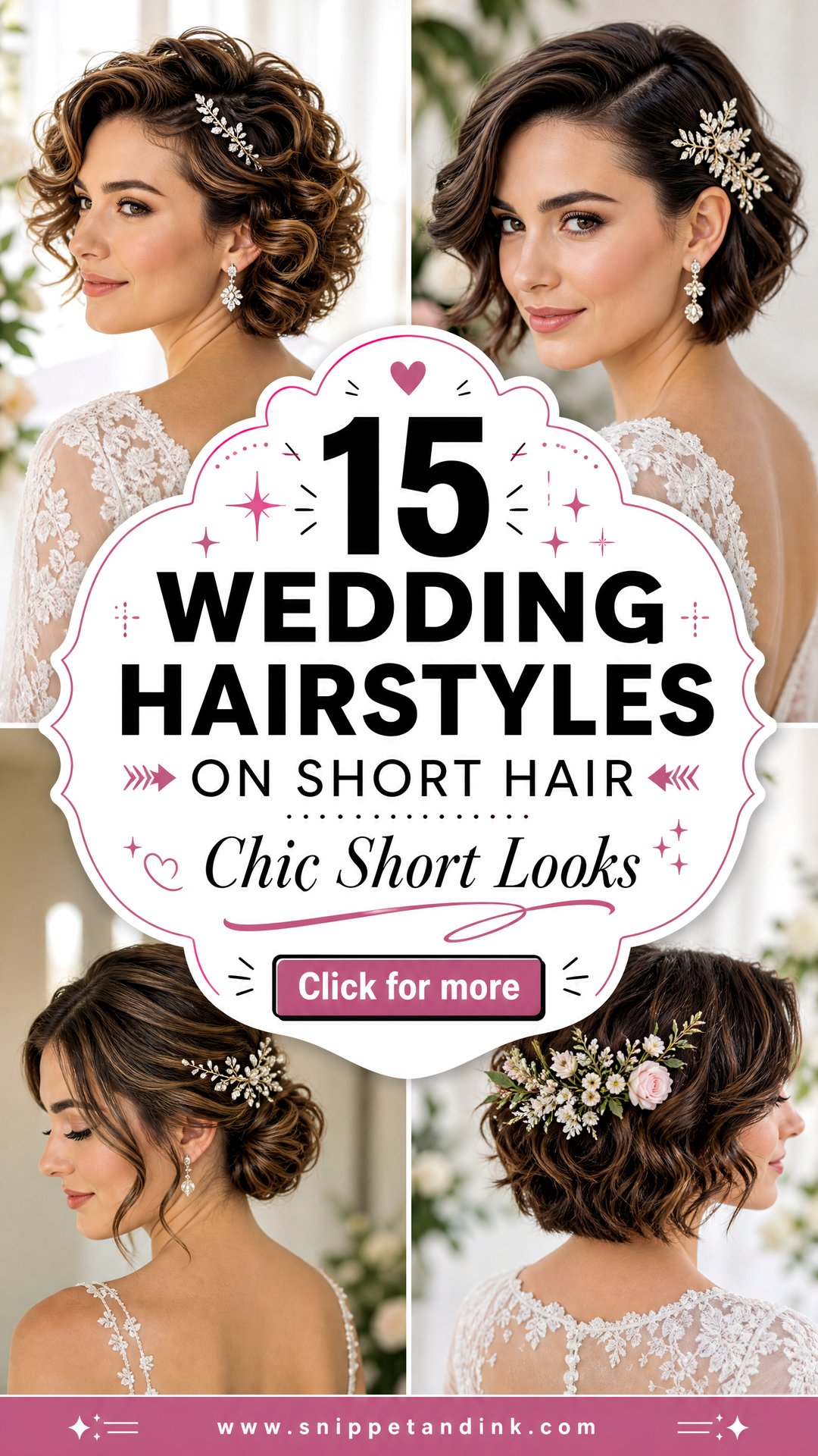 15 Wedding Hairstyles on Short Hair for Chic Brides - 15 Wedding Hairstyles on Short Hair for Chic Brides