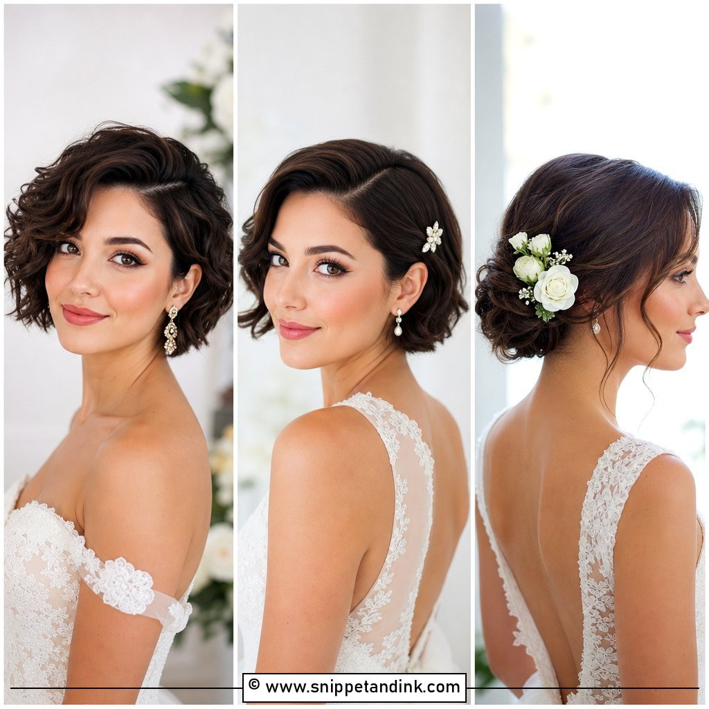 15 Wedding Hairstyles on Short Hair for Chic Brides