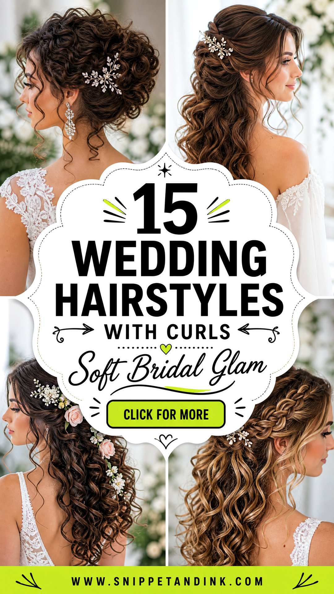 15 Wedding Hairstyles with Curls for Soft Bridal Glam - 15 Wedding Hairstyles with Curls for Soft Bridal Glam