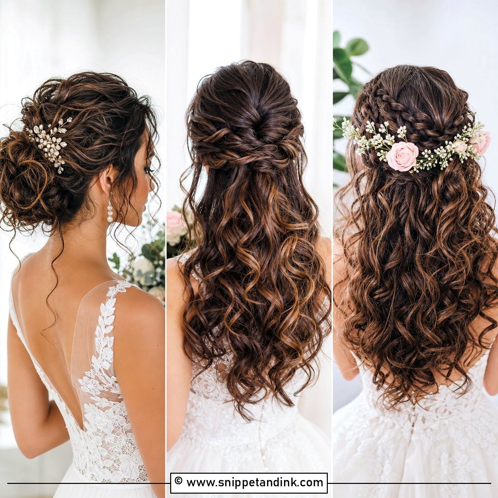 15 Wedding Hairstyles with Curls for Soft Bridal Glam