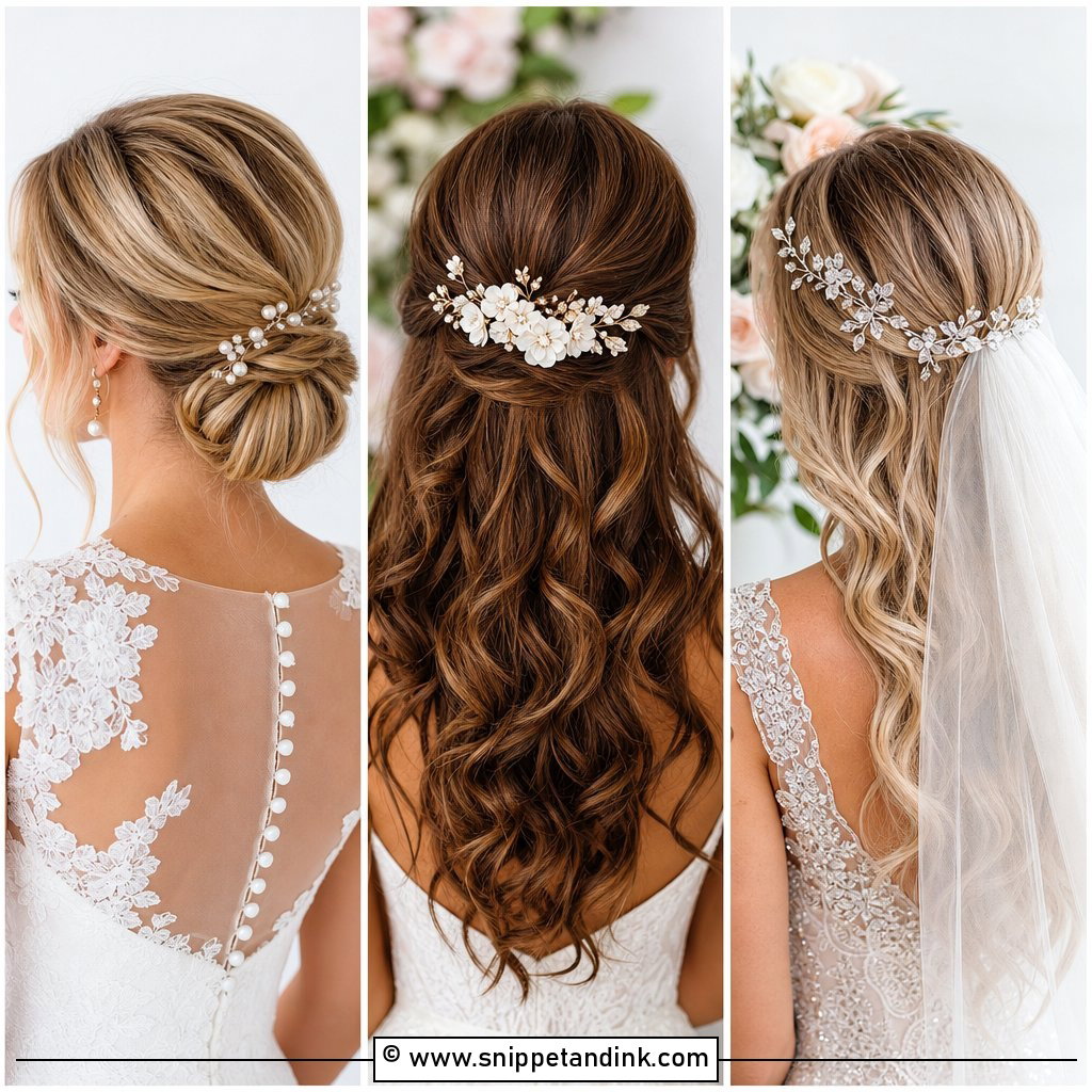 15 Wedding Hairstyles with Hair Accessories to Sparkle