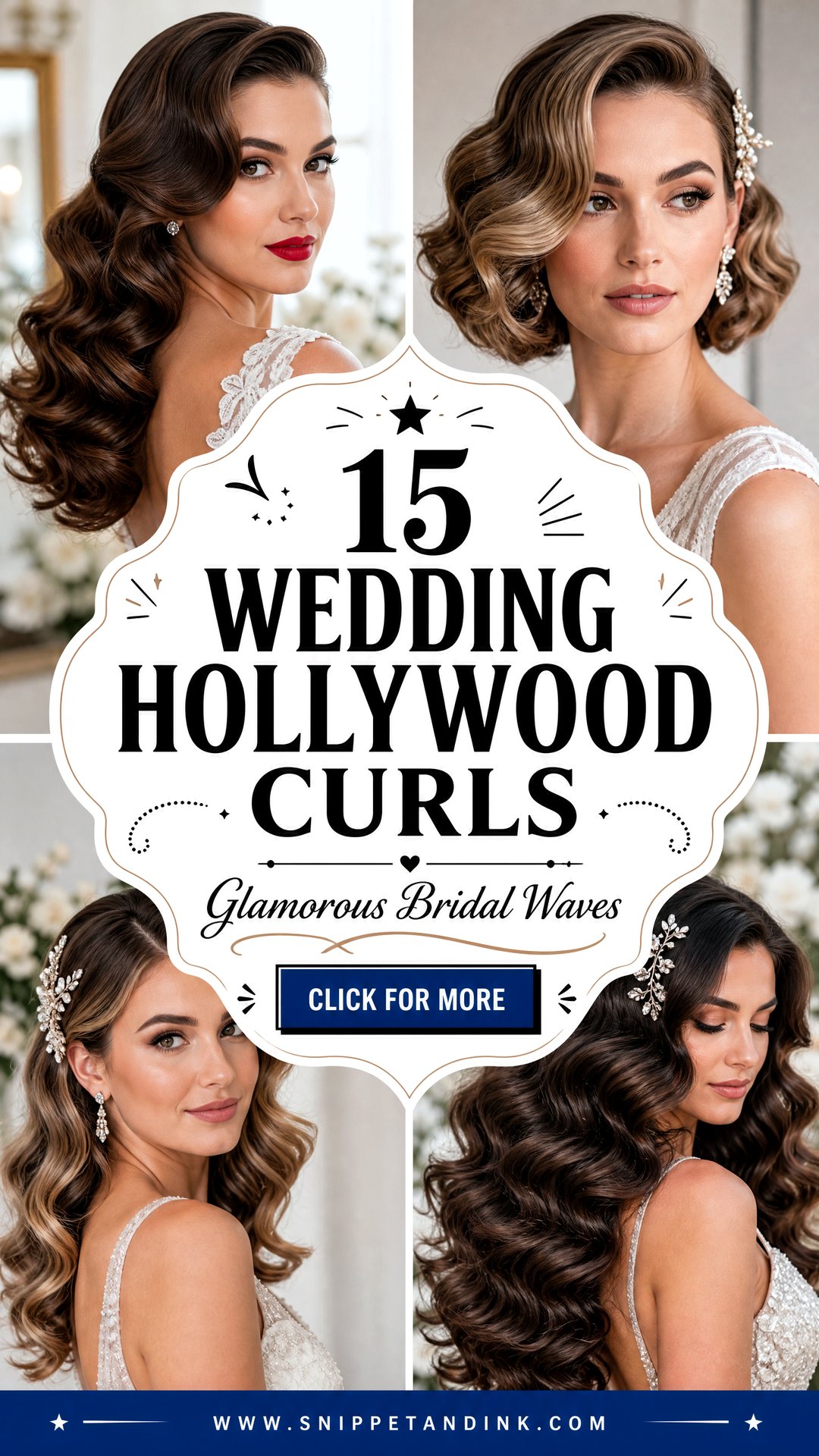 15 Wedding Hollywood Curls for Glamorous Bridal Style - 15 Wedding Hollywood Curls for Glamorous Bridal Style
