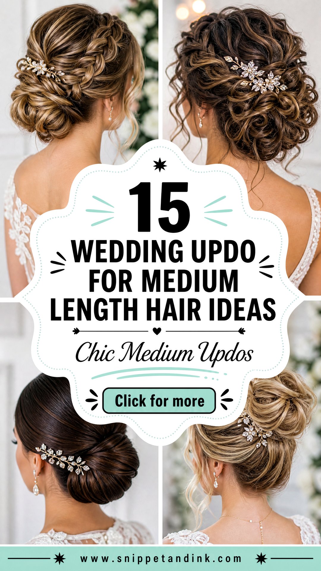 15 Wedding Updo for Medium Length Hair Ideas Brides Love - 15 Wedding Updo for Medium Length Hair Ideas Brides Love