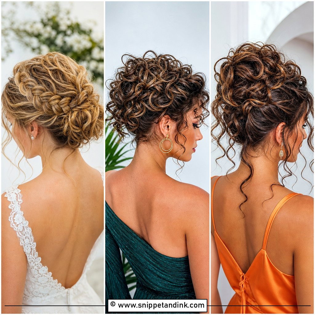 15 Wedding Updos for Curly Hair Romantic Bridal Inspo