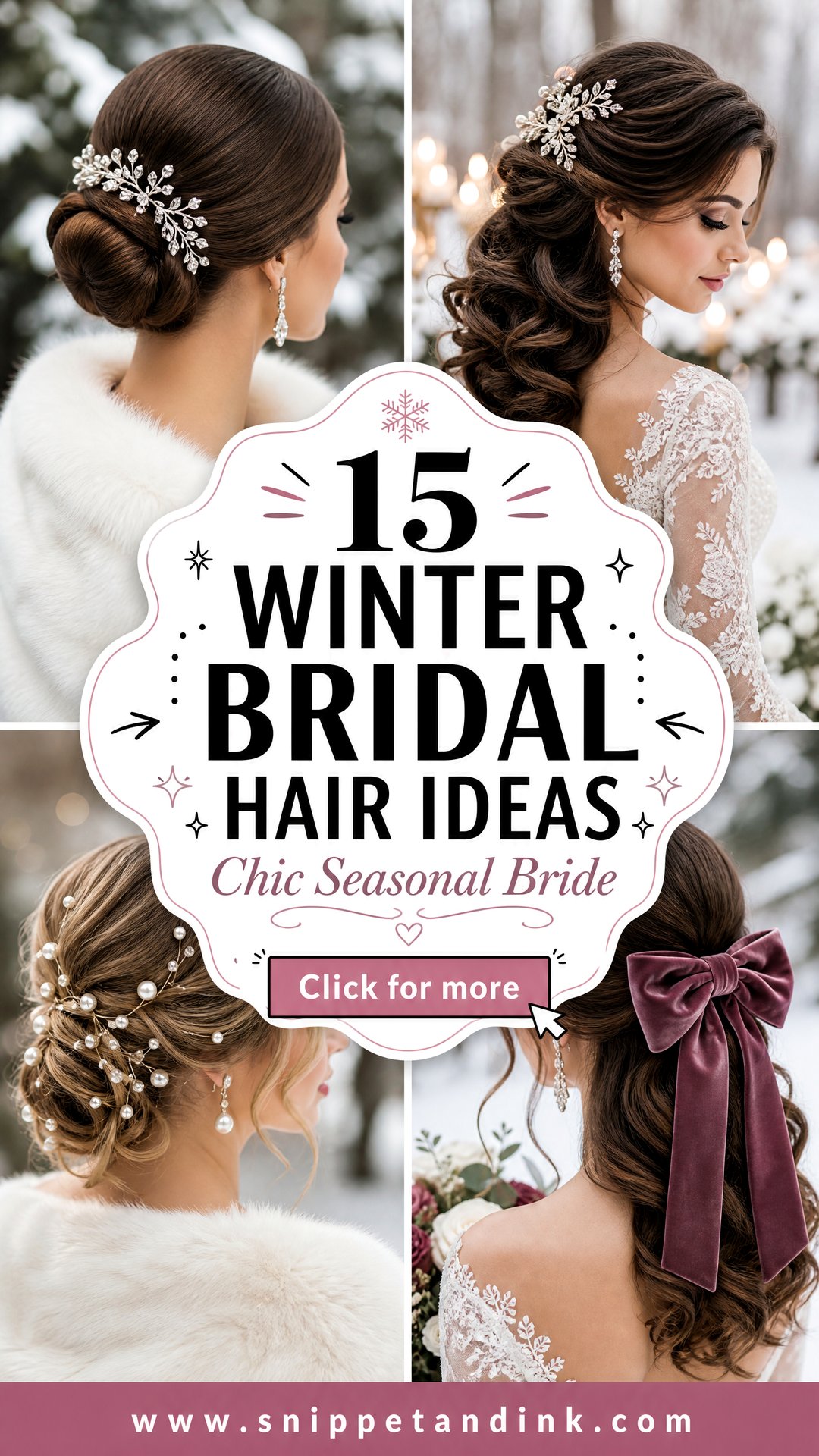 15 Winter Bridal Hair Ideas for Chic Seasonal Bride Style - 15 Winter Bridal Hair Ideas for Chic Seasonal Bride Style