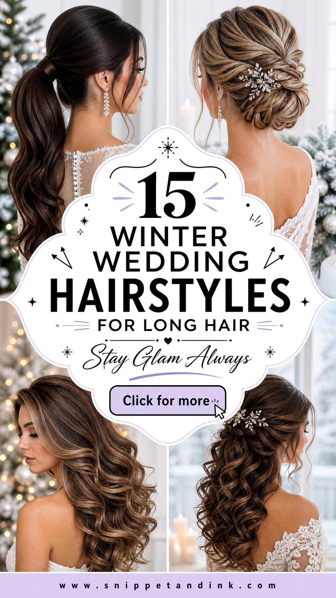 15 Winter Wedding Hairstyles for Long Hair to Stay Glam - 15 Winter Wedding Hairstyles for Long Hair to Stay Glam