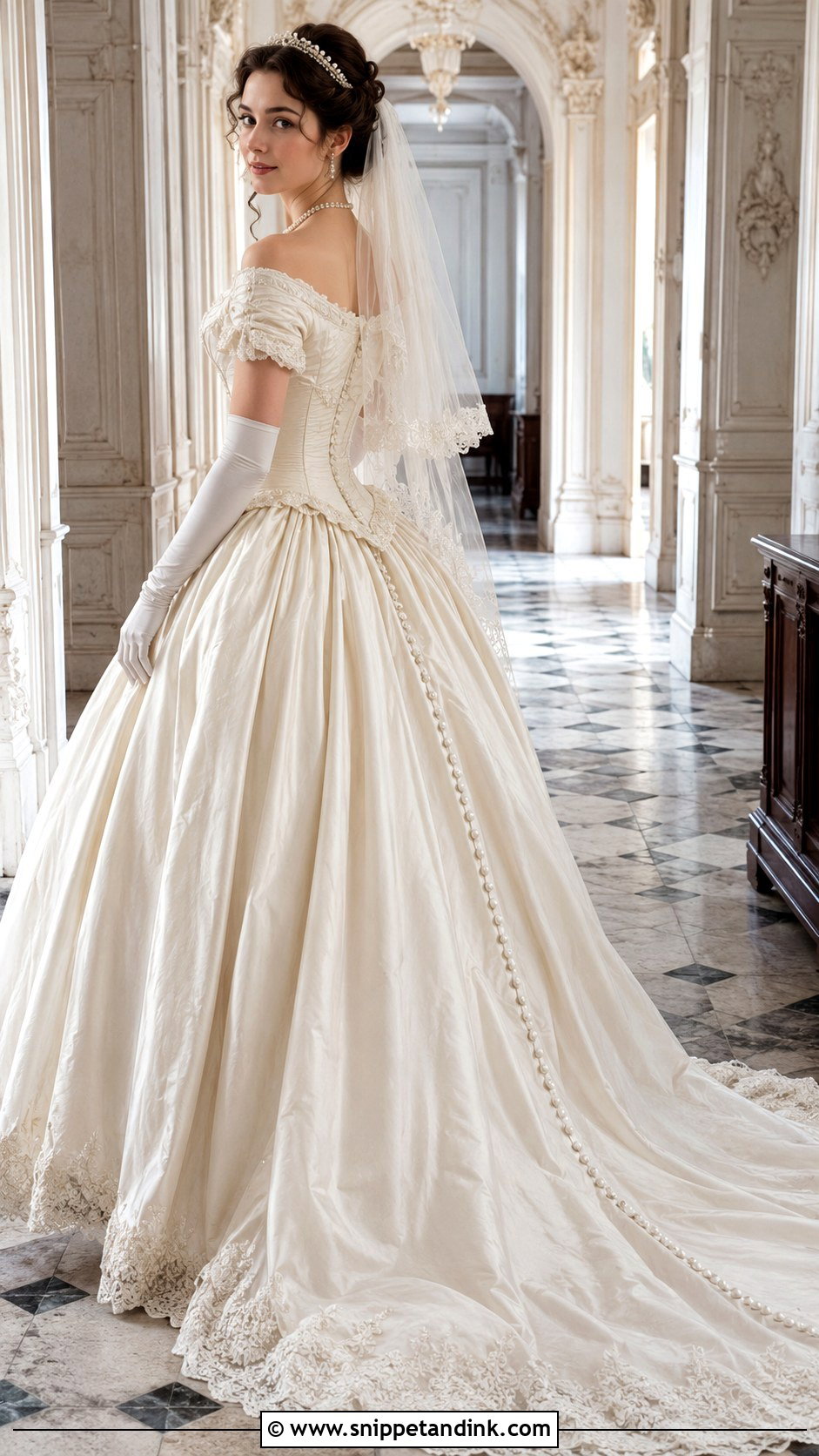 1800s Ball Gown Wedding Dress - Snippet and Ink - 25 1800s Wedding Dress Ideas
