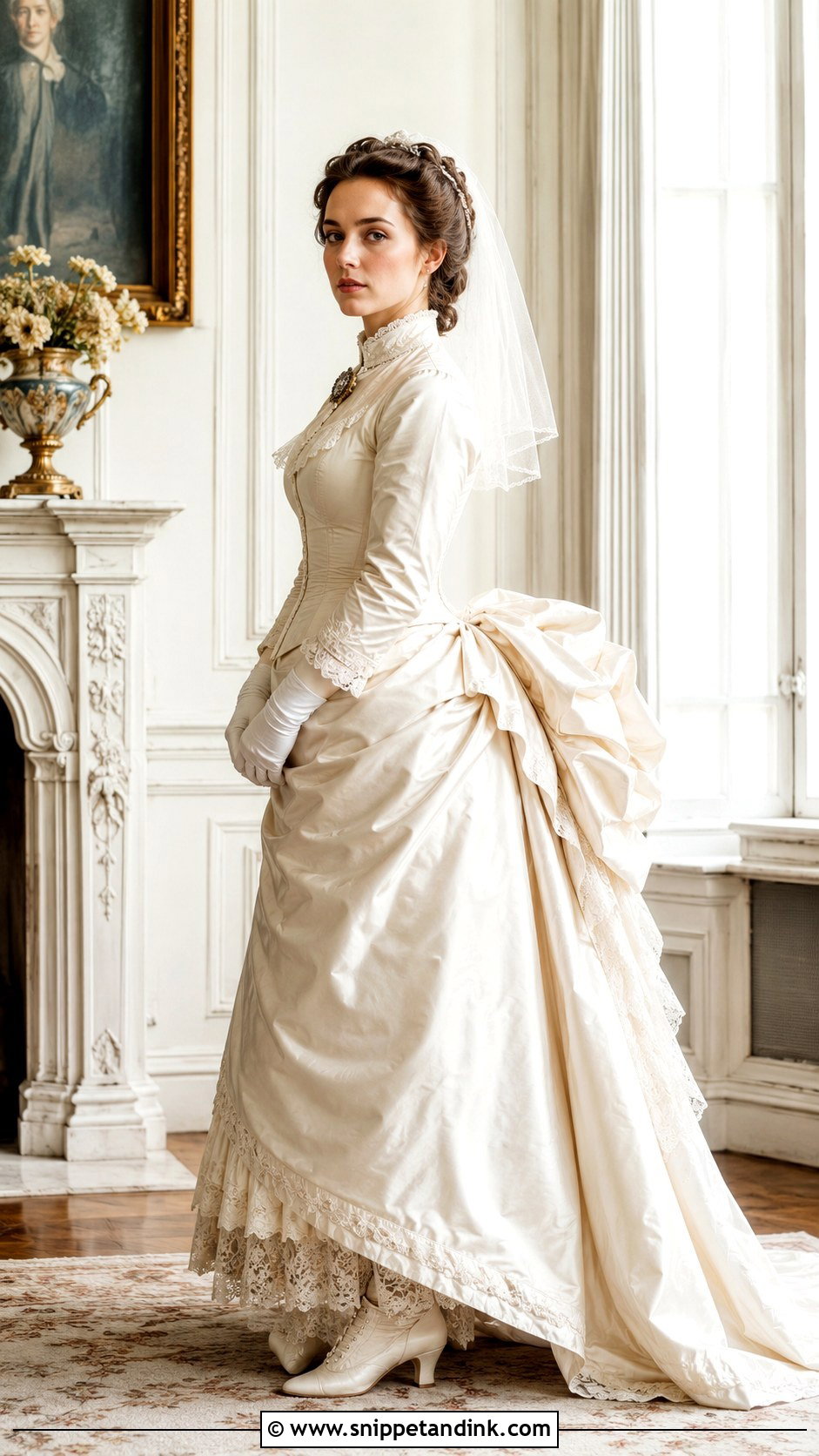 1800s Bustle Wedding Dress - Snippet and Ink - 25 1800s Wedding Dress Ideas