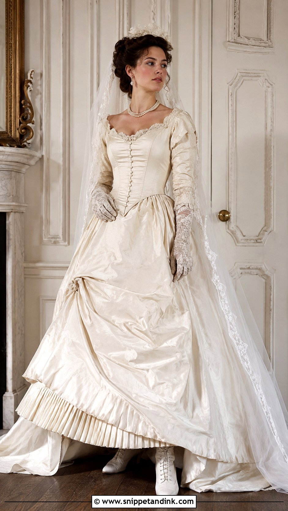 1800s Button Boot Wedding Dress - Snippet and Ink - 25 1800s Wedding Dress Ideas