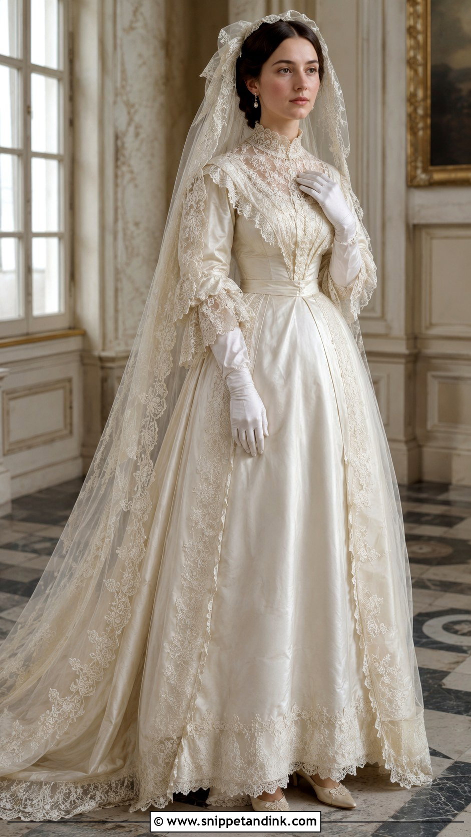 1800s Honiton Lace Wedding Dress - Snippet and Ink - 25 1800s Wedding Dress Ideas