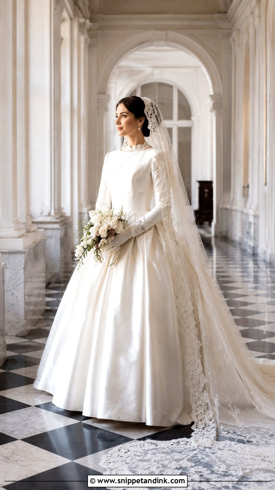 1800s Lace Veil Wedding Dress - Snippet and Ink - 25 1800s Wedding Dress Ideas
