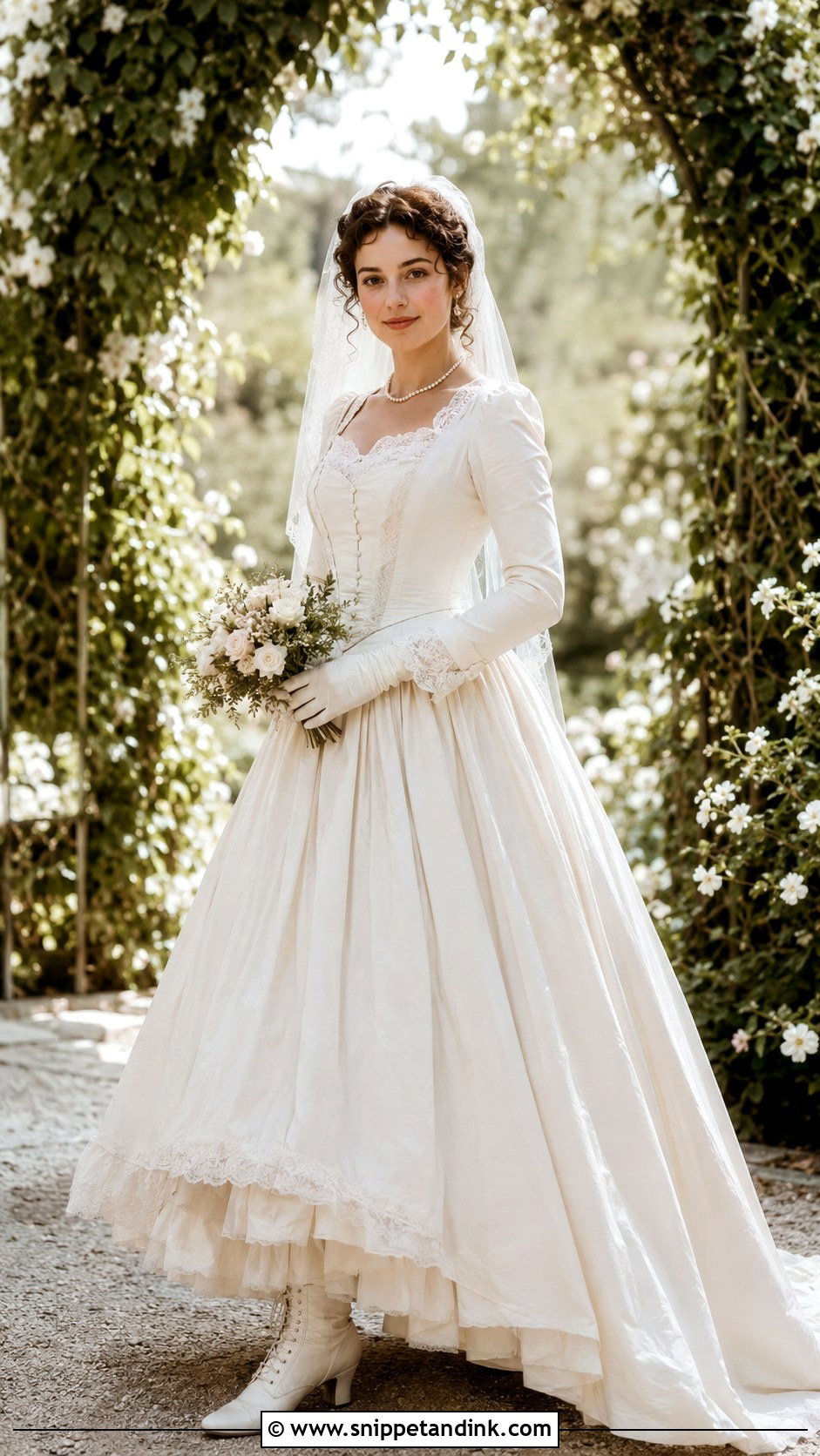 1800s Long Sleeve Wedding Dress - Snippet and Ink - 25 1800s Wedding Dress Ideas