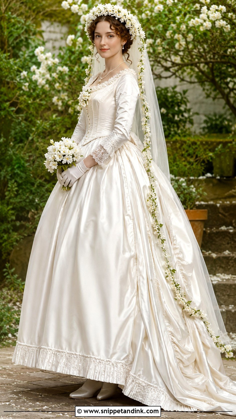 1800s Orange Blossom Wedding Dress - Snippet and Ink - 25 1800s Wedding Dress Ideas