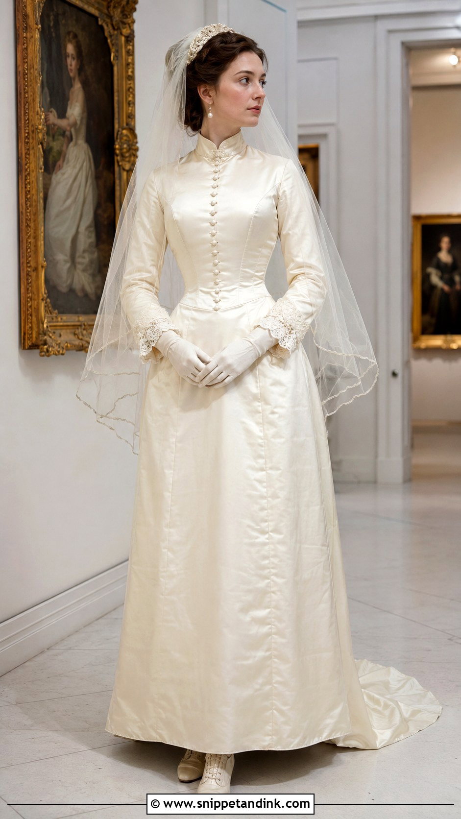 1800s Princess Line Wedding Dress - Snippet and Ink - 25 1800s Wedding Dress Ideas