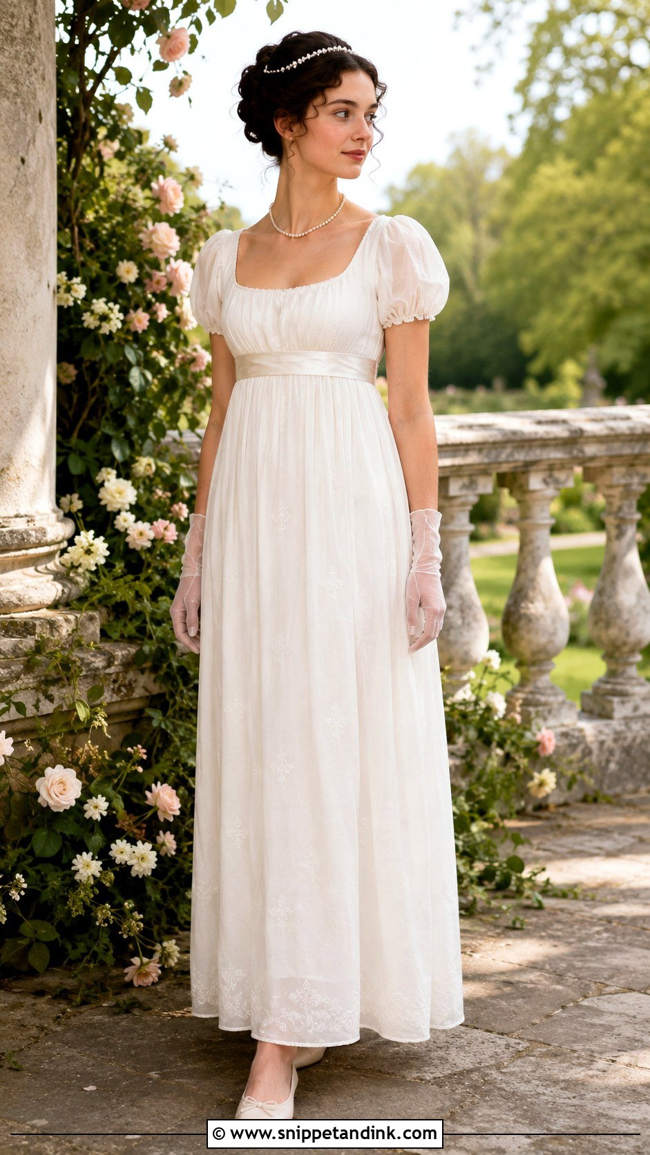 1800s Regency Empire Waist Wedding Dress - Snippet and Ink - 25 1800s Wedding Dress Ideas