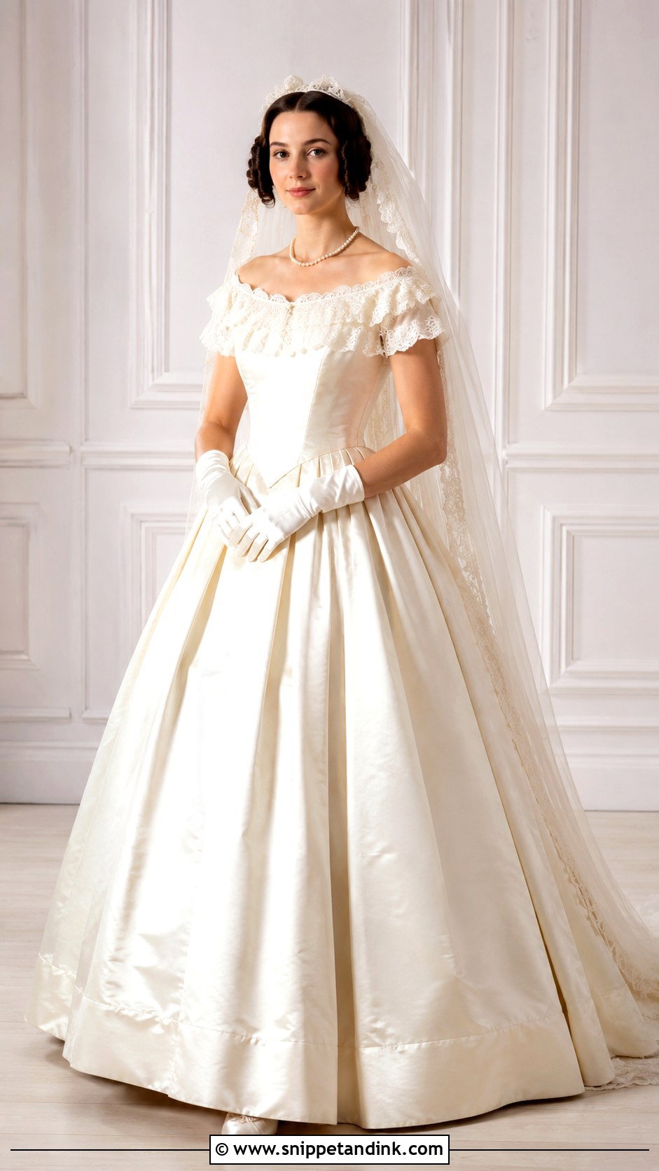 1800s Satin Wedding Dress - Snippet and Ink - 25 1800s Wedding Dress Ideas