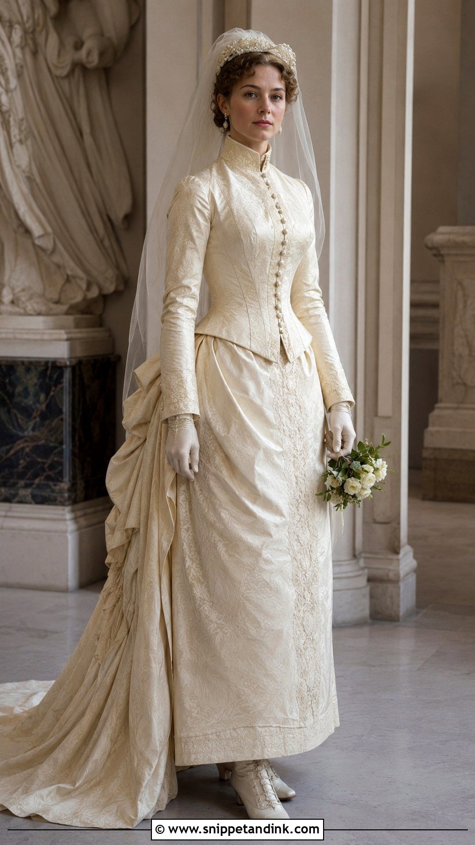 1880s Bustle Wedding Dress - Snippet and Ink - 20 1800 Wedding Dress Ideas