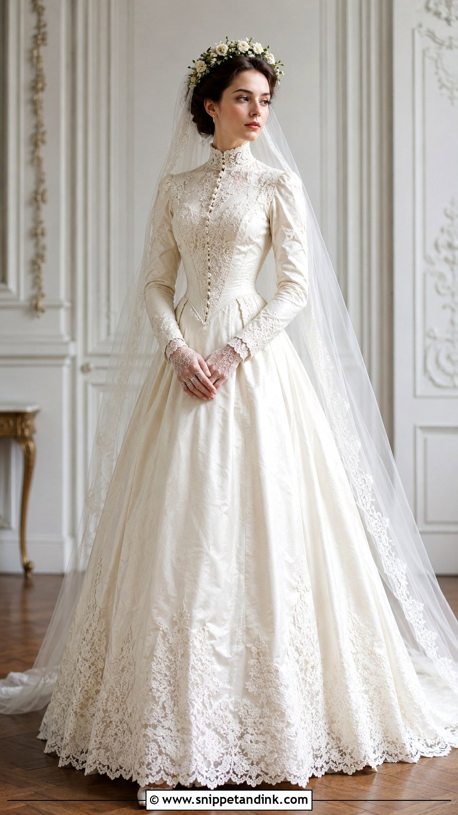 1900s Bell Skirt Wedding Dress - Snippet and Ink - 20 1900s Wedding Dress Ideas