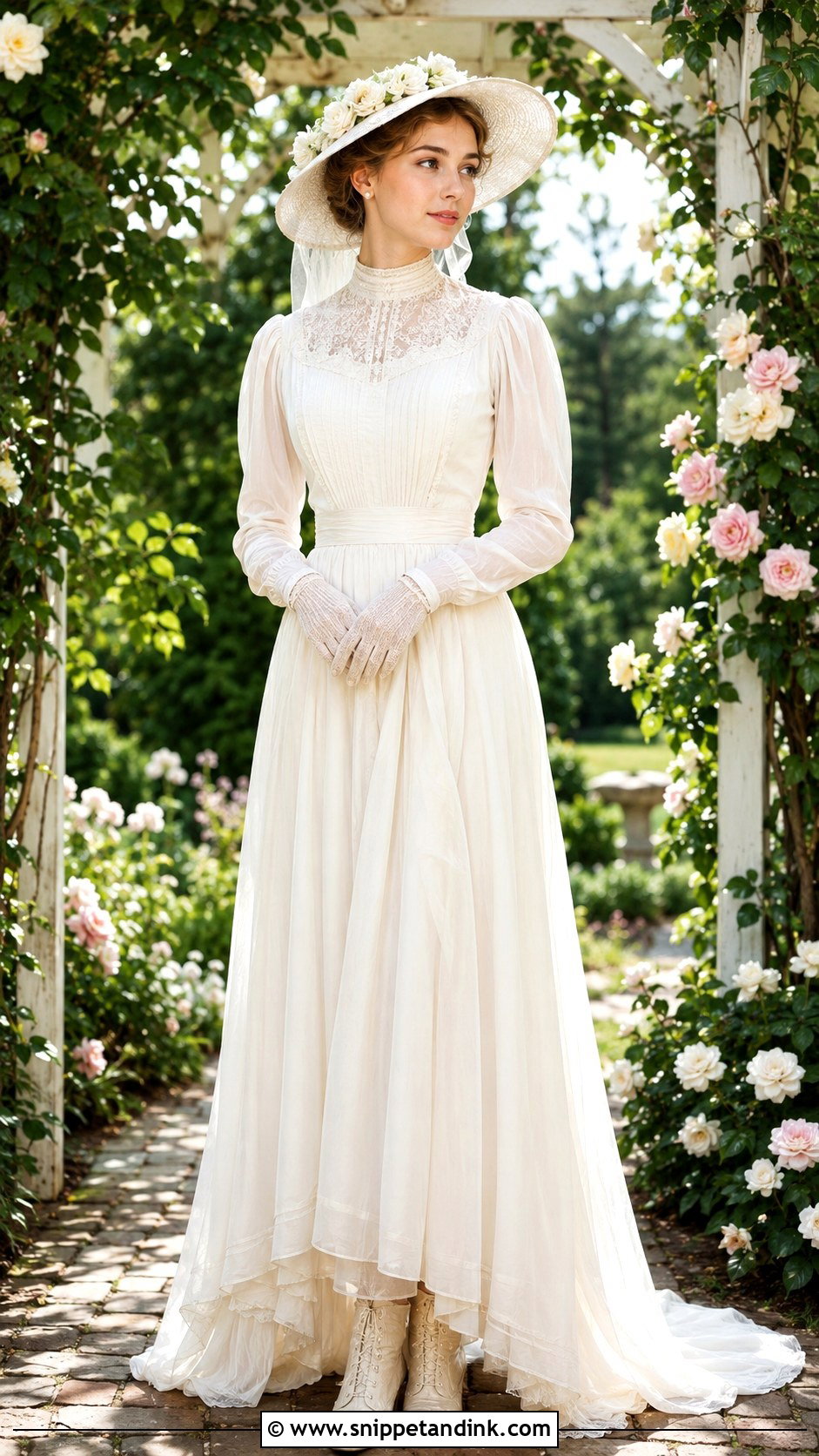 1900s Garden Wedding Dress - Snippet and Ink - 20 1900s Wedding Dress Ideas