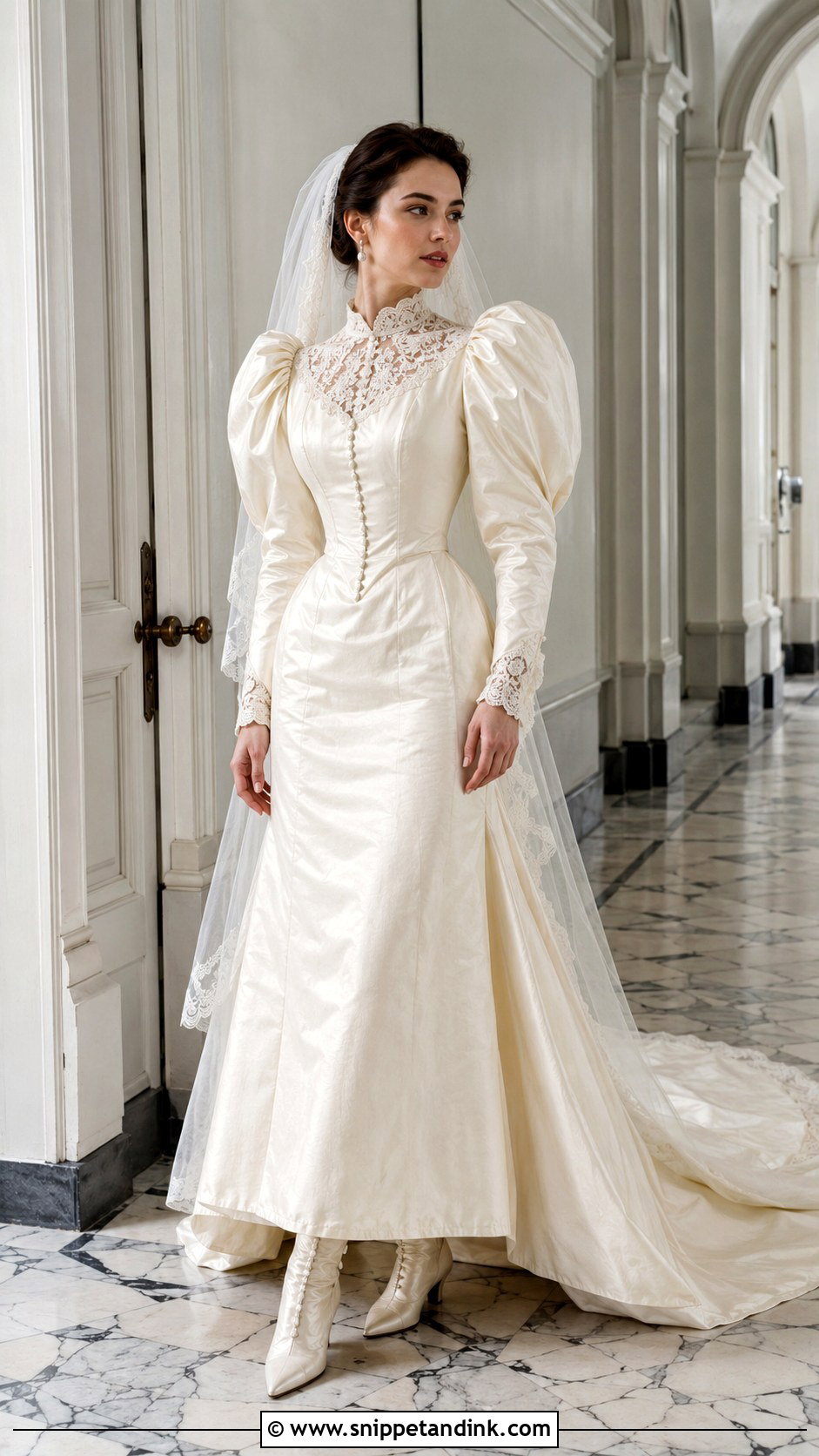 1900s Gigot Sleeve Wedding Dress - Snippet and Ink - 20 1900s Wedding Dress Ideas