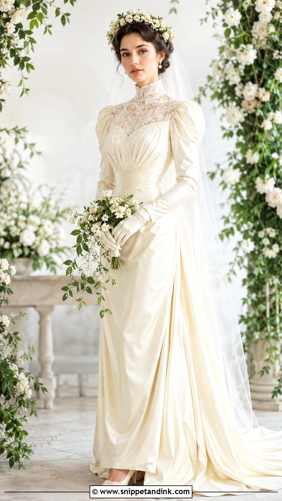 1900s Orange Blossom Wedding Dress - Snippet and Ink - 20 1900s Wedding Dress Ideas