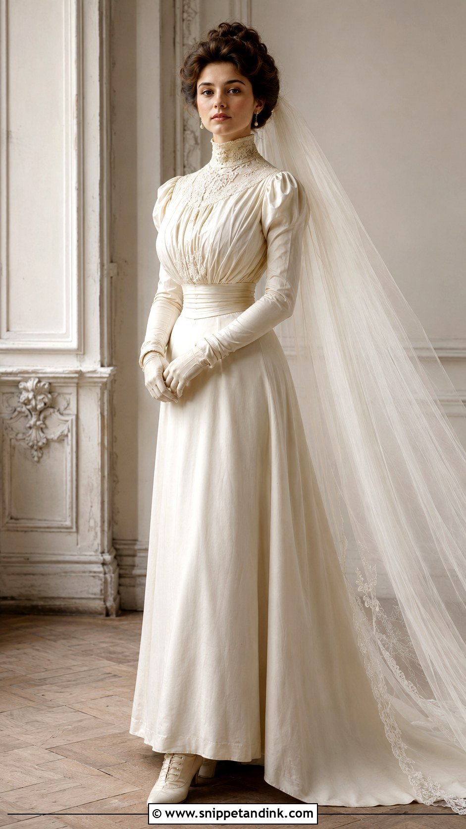 1900s Pigeon Bodice Wedding Dress - Snippet and Ink - 20 1900s Wedding Dress Ideas