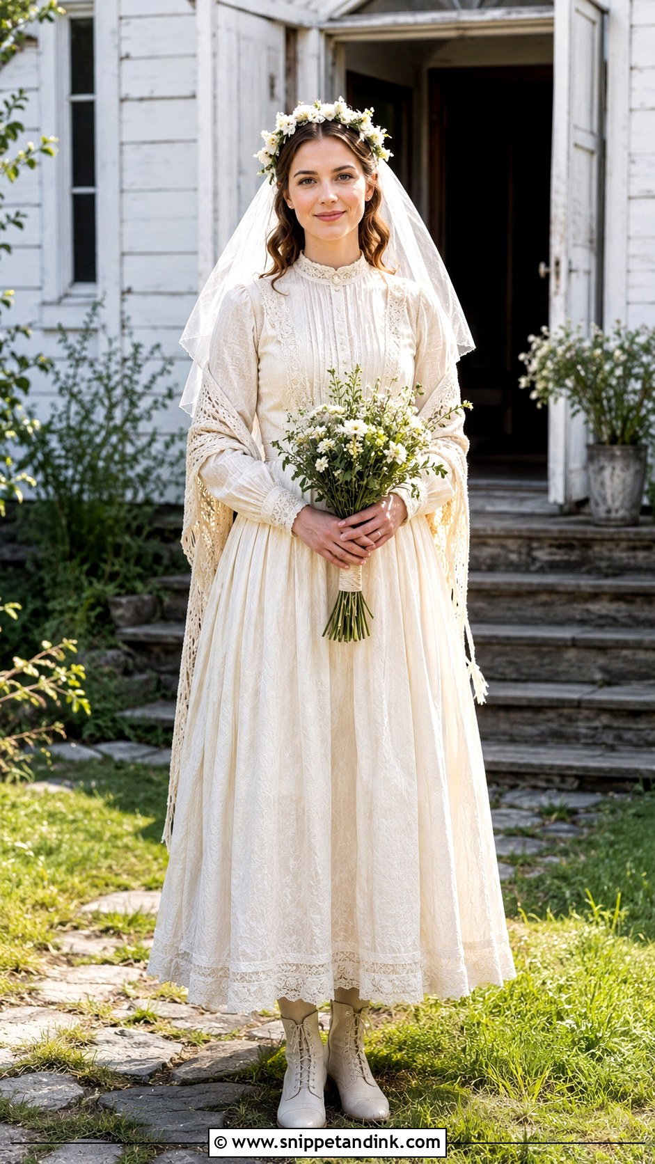 1900s Simple Country Wedding Dress - Snippet and Ink - 20 1900s Wedding Dress Ideas