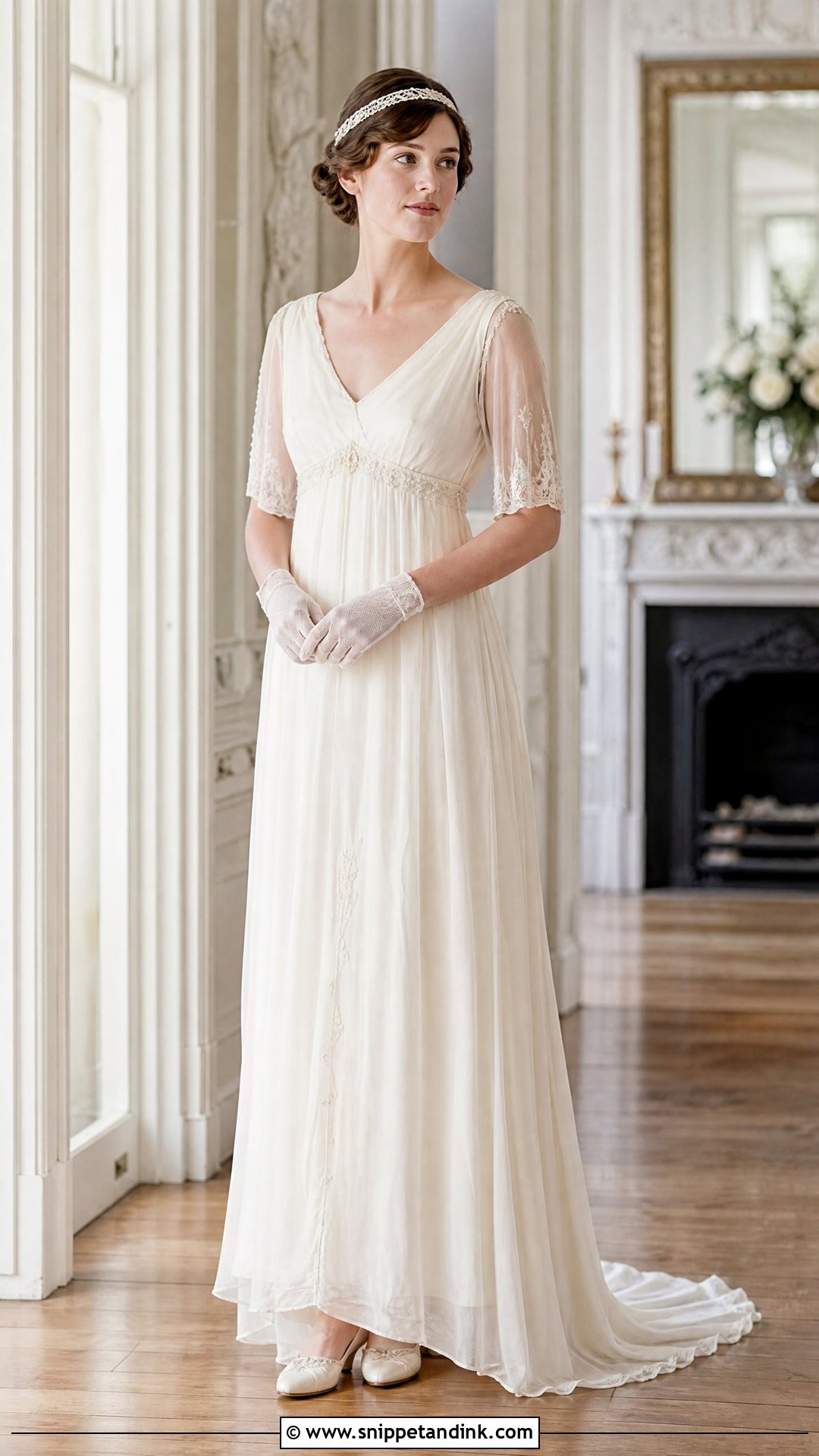1910s Empire Waist Wedding Dress - Snippet and Ink - 20 Old School Wedding Dress Ideas
