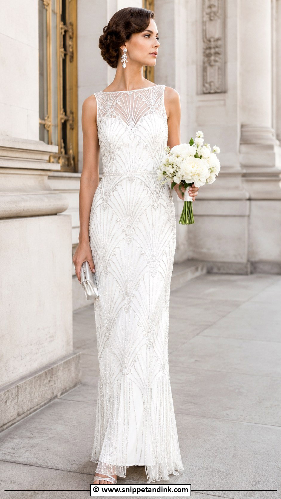 1920s Art Deco Wedding Dress - Snippet and Ink - 30 1920s Wedding Dress Ideas