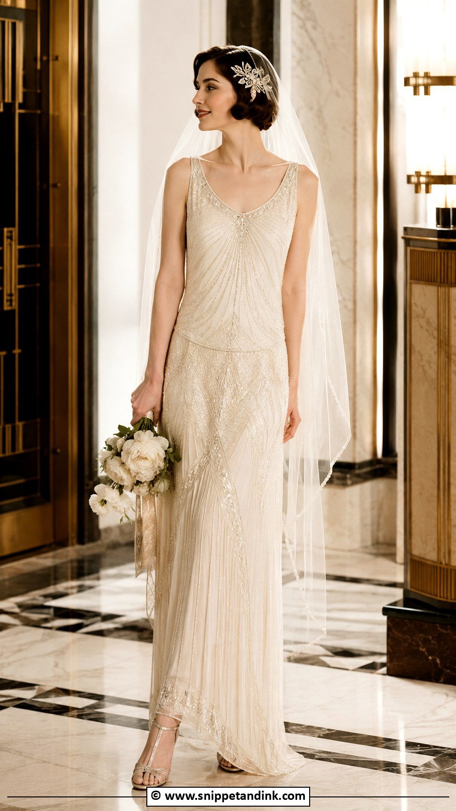 1920s Art Deco Wedding Gown - Snippet and Ink - 35 Vintage Wedding Gown Ideas