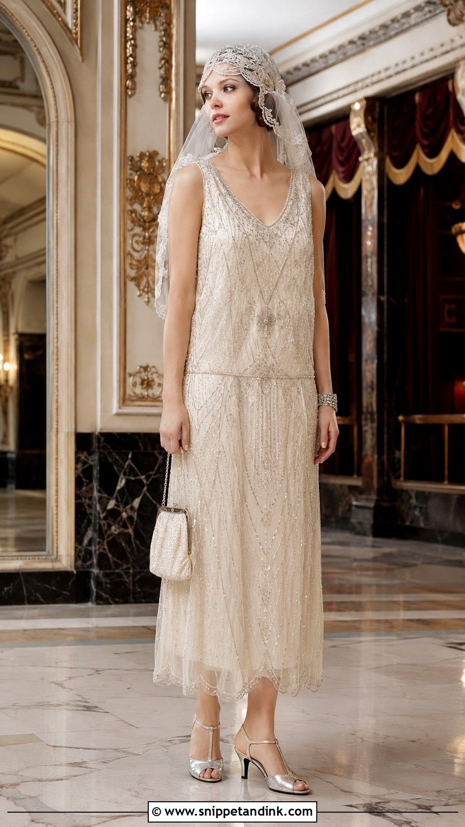 1920s Beaded Antique Wedding Dress - Snippet and Ink - 20 Antique Wedding Dresses